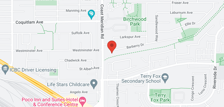 map of 2855 ROSEWOOD STREET